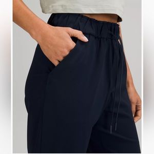 Lulu Navy High Rise Joggers